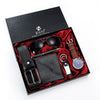 Wholesale Leisure Style Alloy And Imitation Leather Products Set With Round Dial Quartz Watch Glasses Belt Wallet Keychain Pen