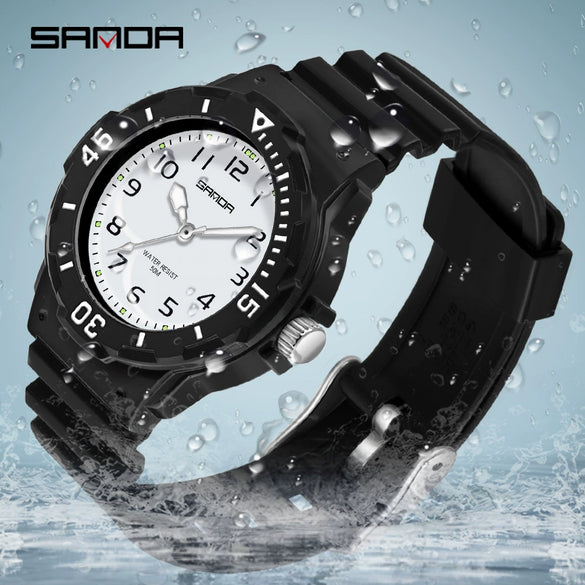Wholesale Leisure Style Resin Case And Strap Round Dial Female Watch