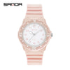 Wholesale Leisure Style Resin Case And Strap Round Dial Female Watch