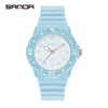 Wholesale Leisure Style Resin Case And Strap Round Dial Female Watch