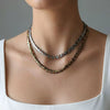 Wholesale Leopard Print Geometric Snake Bone Chain Electroplated Clavicle Necklace For Women
