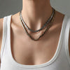 Wholesale Leopard Print Geometric Snake Bone Chain Electroplated Clavicle Necklace For Women