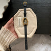 Wholesale Leopard Print Snake Head Design Square Dial Quartz Wristwatch For Women With Super Fiber Strap And Stainless Steel Buckle