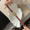 Wholesale Leopard Print Snake Head Design Square Dial Quartz Wristwatch For Women With Super Fiber Strap And Stainless Steel Buckle