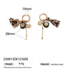 Wholesale Leopard Print Stainless Steel And Titanium Steel Electroplated Pendant Necklace And Accessories Set For Women