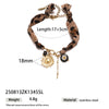 Wholesale Leopard Print Stainless Steel And Titanium Steel Electroplated Pendant Necklace And Accessories Set For Women