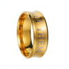 Wholesale Let Them Unisex Rings Titanium Steel Geometric Electroplated
