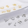 Wholesale Letter Accessories Copper Plated 18K Gold Set With Artificial Pearl Geometric Style Pendant
