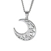 Wholesale Letter Love Stitching Sun Moon Hollow Pendant Titanium Steel Couple Necklace With Heart Geometric Pattern And Electroplating Treatment