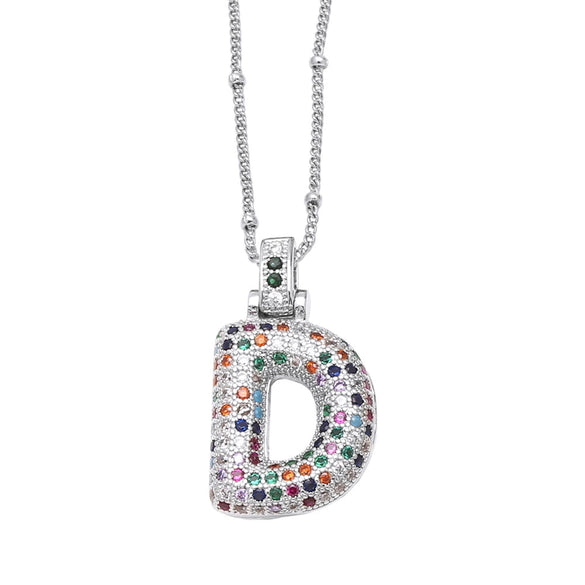 Wholesale Letter Necklace Copper O Shaped Chain Electroplating Unisex