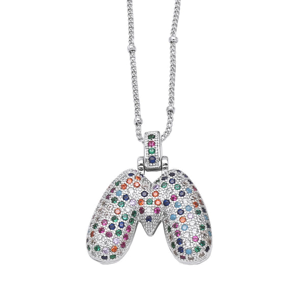 Wholesale Letter Necklace Copper O Shaped Chain Electroplating Unisex