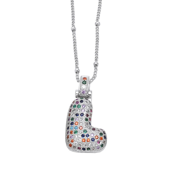 Wholesale Letter Necklace Copper O Shaped Chain Electroplating Unisex