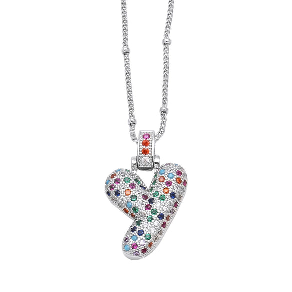 Wholesale Letter Necklace Copper O Shaped Chain Electroplating Unisex