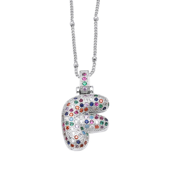 Wholesale Letter Necklace Copper O Shaped Chain Electroplating Unisex