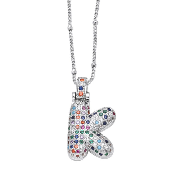 Wholesale Letter Necklace Copper O Shaped Chain Electroplating Unisex