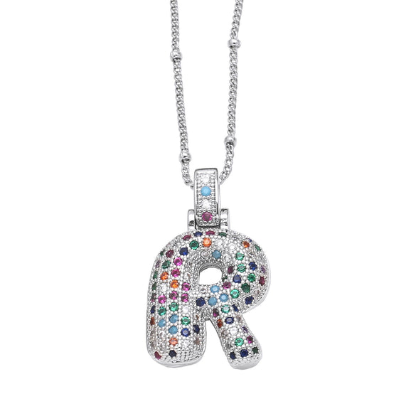 Wholesale Letter Necklace Copper O Shaped Chain Electroplating Unisex