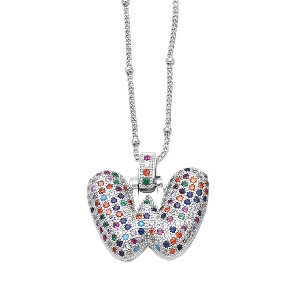 Wholesale Letter Necklace Copper O Shaped Chain Electroplating Unisex