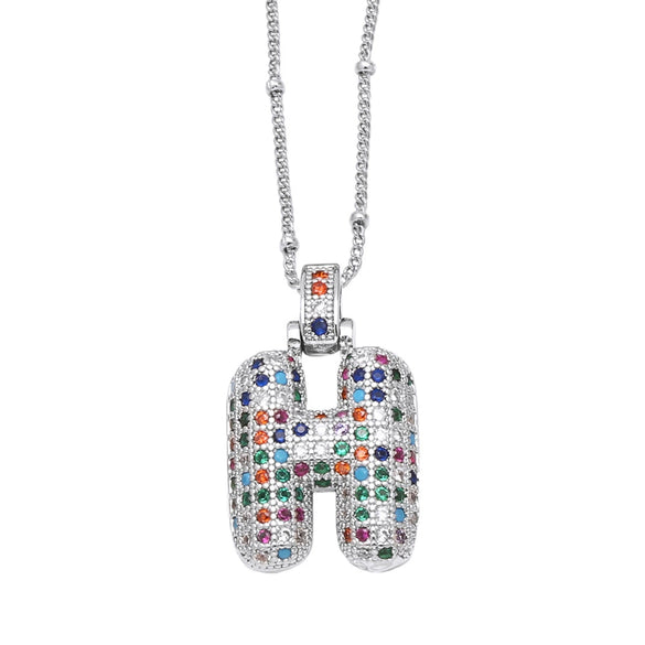 Wholesale Letter Necklace Copper O Shaped Chain Electroplating Unisex