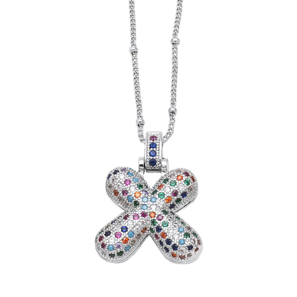 Wholesale Letter Necklace Copper O Shaped Chain Electroplating Unisex