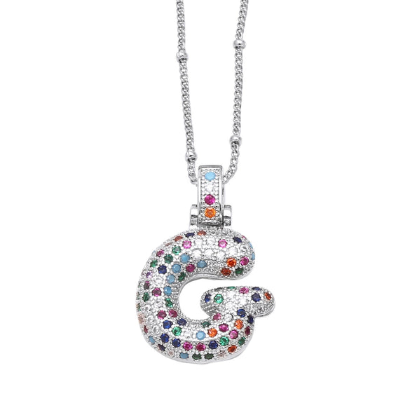 Wholesale Letter Necklace Copper O Shaped Chain Electroplating Unisex