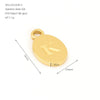 Wholesale Letter Pendant Jewelry Accessories Stainless Steel Oval Doublesided Polished