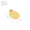 Wholesale Letter Pendant Jewelry Accessories Stainless Steel Oval Doublesided Polished