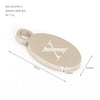 Wholesale Letter Pendant Jewelry Accessories Stainless Steel Oval Doublesided Polished