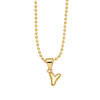 Wholesale Letter Pendant Necklace Copper Electroplated Simple Style Unisex Ball Chain