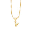 Wholesale Letter Pendant Necklace Copper Electroplated Simple Style Unisex Ball Chain