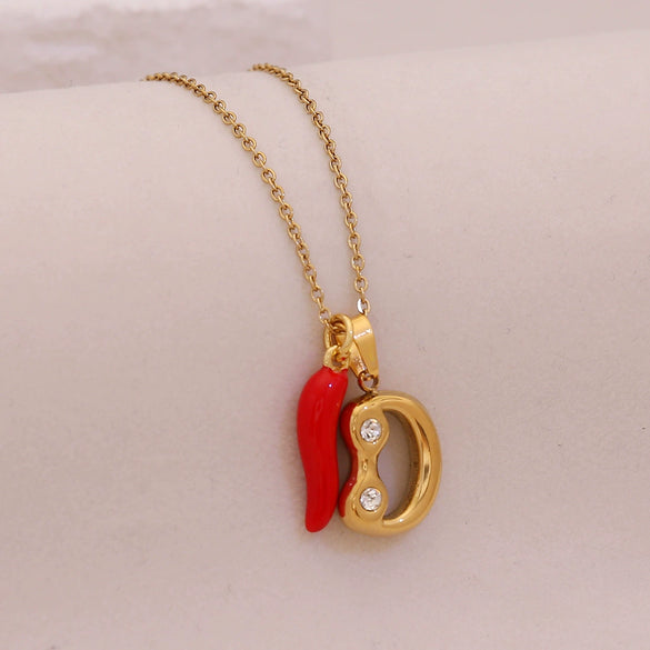 Wholesale Letter Pendant Necklace Stainless Steel Personalized Style