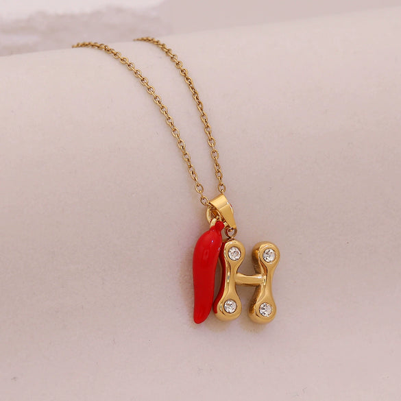 Wholesale Letter Pendant Necklace Stainless Steel Personalized Style
