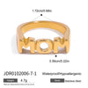 Wholesale Letter Ring Titanium Steel Stainless Steel Geometric Style Electroplated Jewelry For Women