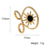 Wholesale Light And Luxurious Women's Stainless Steel Geometric Ring Gold Plated Electroplated