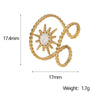 Wholesale Light And Luxurious Women's Stainless Steel Geometric Ring Gold Plated Electroplated