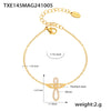 Wholesale Light Luxurious Angel Wings Zircon Titanium Steel Gold Plated Double Layer Necklace And Bracelet Set