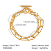 Wholesale Light Luxury All Match Chain Bracelet For Girls Titanium Steel Geometric Pvd Vacuum Real Gold Electroplated