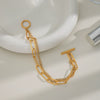 Wholesale Light Luxury All Match Chain Bracelet For Girls Titanium Steel Geometric Pvd Vacuum Real Gold Electroplated