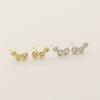Wholesale Light Luxury Allmatch Women's Earrings S925 Silver Geometric Beads Diamond