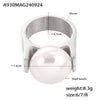 Wholesale Light Luxury Big Bead Ring For Women Titanium Steel With Geometric Pattern 18K Gold Plated