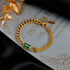 Wholesale Light Luxury Bracelet Stainless Steel Rectangular Geometric Electroplated Unisex