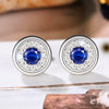 Wholesale Light Luxury Classic Round Copper Ear Studs With Imitation Diamond And Geometric Zirconia For Women