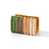 Wholesale Light Luxury Colored Zirconium Titanium Steel Geometric Rectangular Earrings With Electroplating