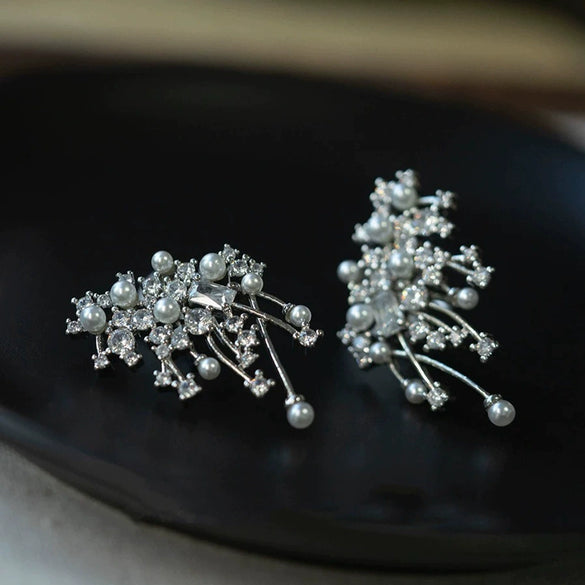 Wholesale Light Luxury Copper Earrings With Zirconia For Women