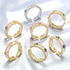 Wholesale Light Luxury Copper Fourleaf Clover Ring With Zirconia Insert For Women