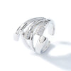 Wholesale Light Luxury Copper Goldplated Heart Shape Zircon Ring For Women