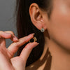 Wholesale Light Luxury Copperzinc Alloy Flower Micropaved Zircon Electroplated Earrings For Women