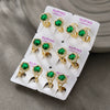 Wholesale Light Luxury Copperzinc Alloy Flower Micropaved Zircon Electroplated Earrings For Women