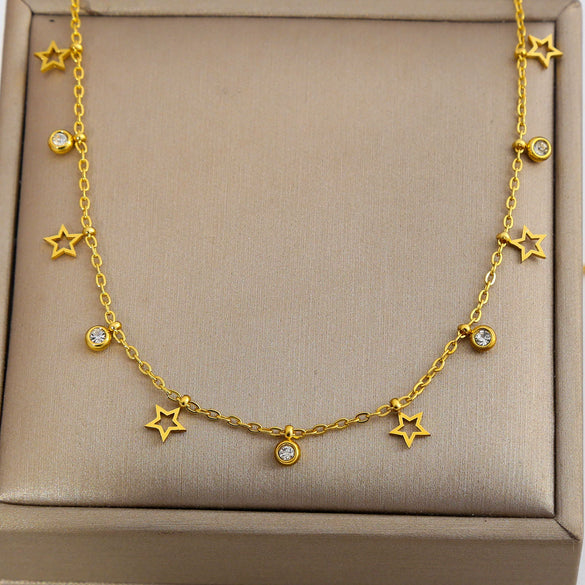 Wholesale Light Luxury Diamond Multilayered Necklace For Women With Flower Pattern And Fairy Style