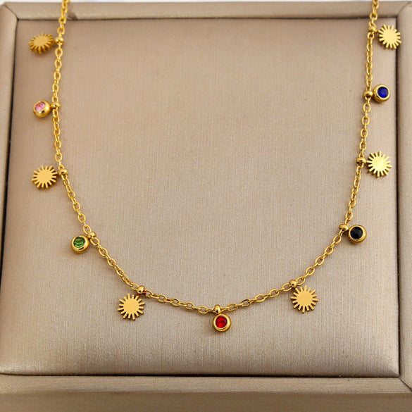 Wholesale Light Luxury Diamond Multilayered Necklace For Women With Flower Pattern And Fairy Style