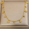 Wholesale Light Luxury Diamond Multilayered Necklace For Women With Flower Pattern And Fairy Style